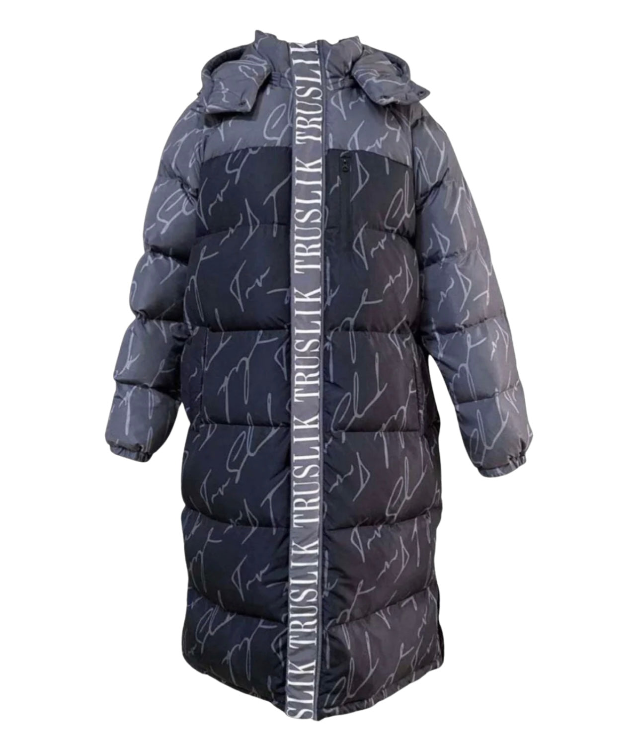Longline signature puffer coat
